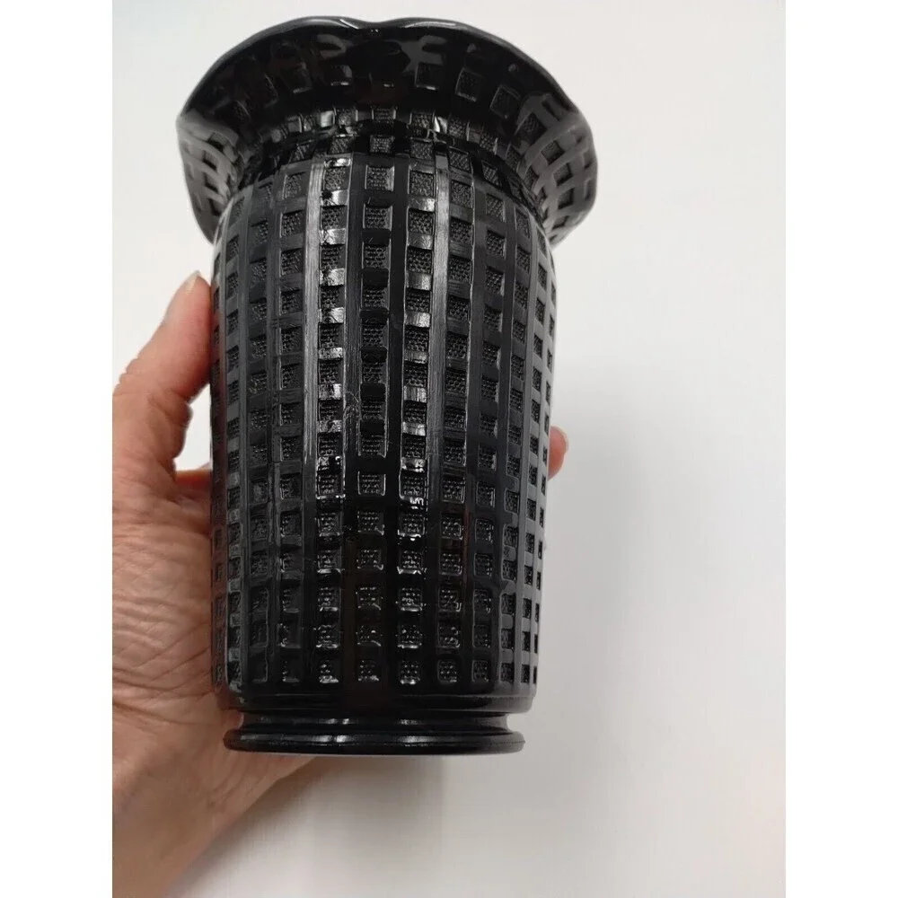 Vintage Ebony Black  Vase 5.5